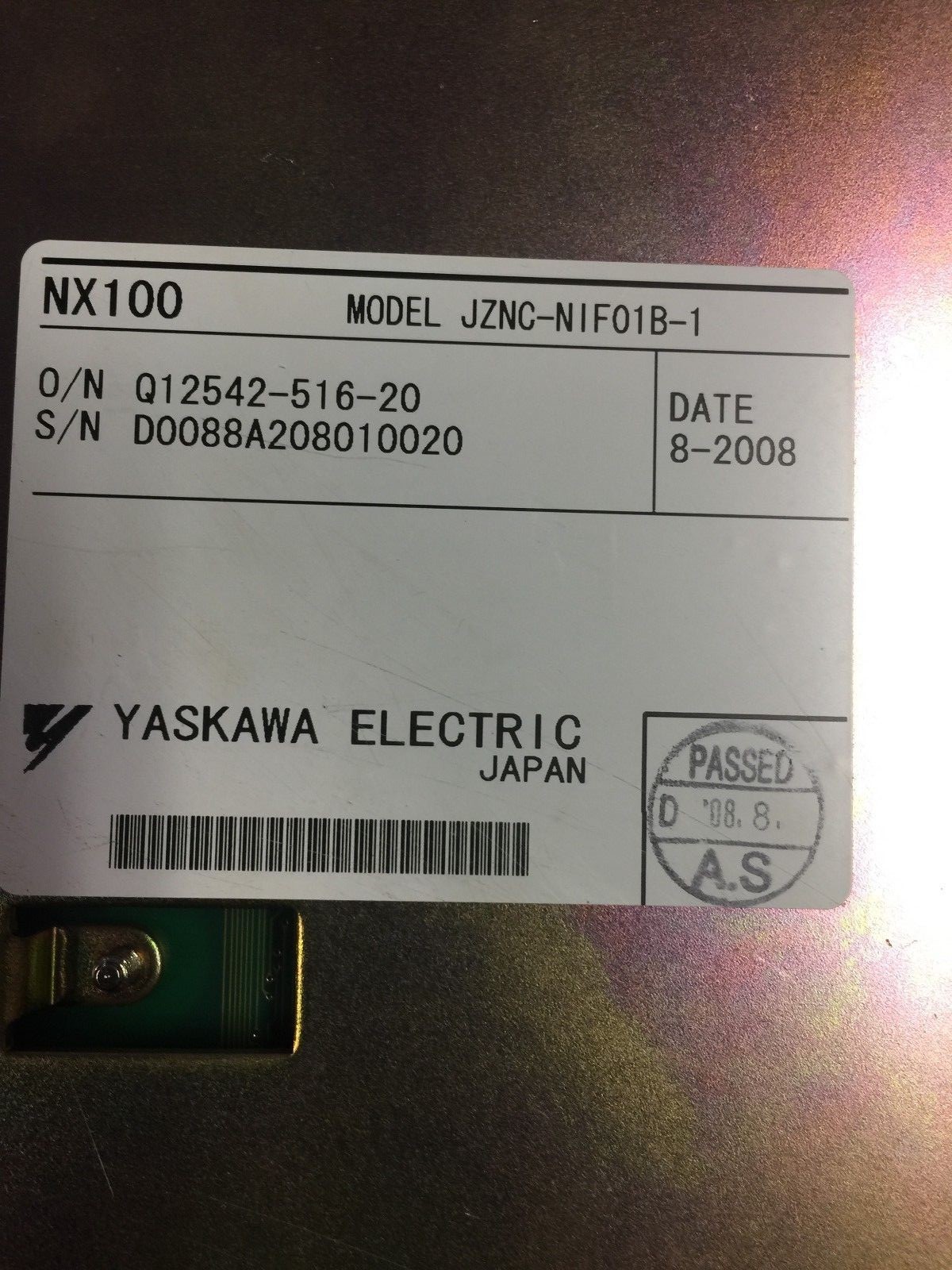 YASKAWA / JZNC-NIF01B-1 / JANCD-NIO01B-1 REV.D0 *PMT*