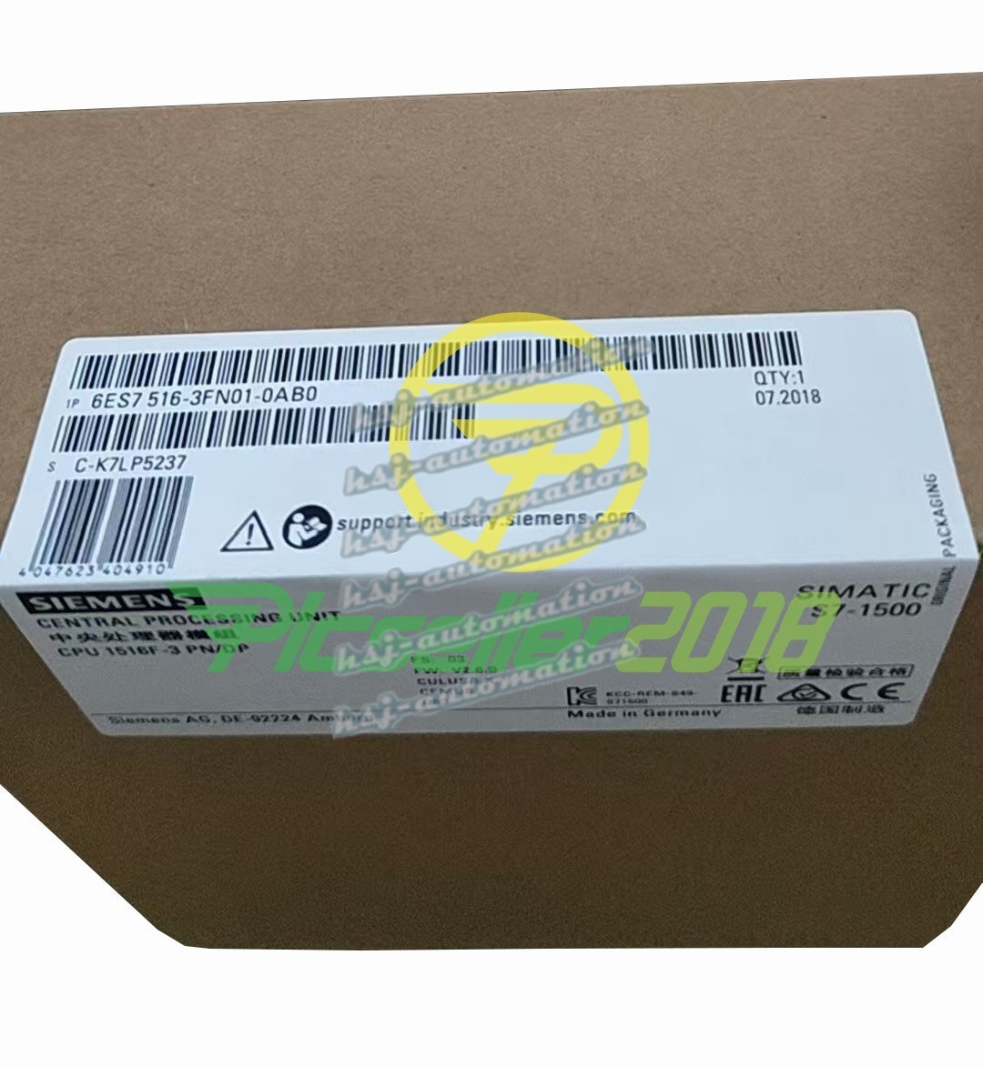 6ES7 516-3FN01-0AB0 NEW SIEMENS 6ES7516-3FN01-0AB0 S7-1500F CPU 1516F-3 PN/DP