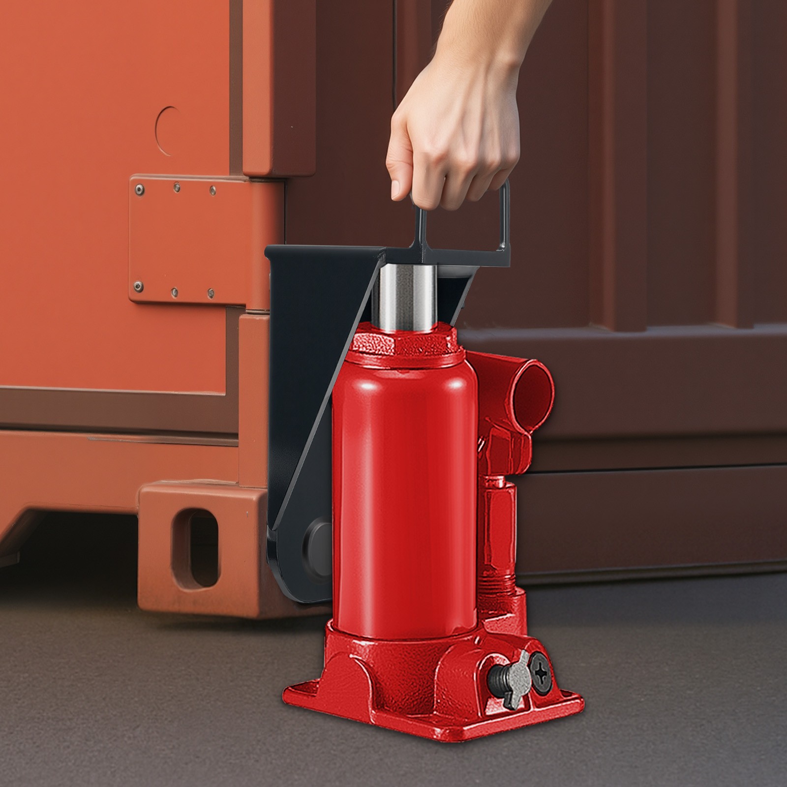 VEVOR 1-Pack Shipping Container Jack Lug with Handle Storage Leveler Booster