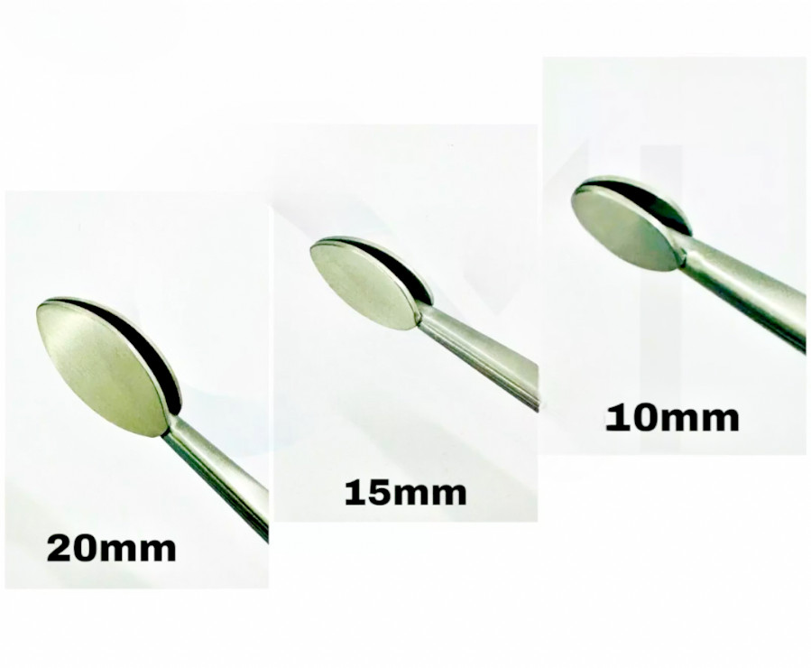 Trepsat Facial Flap dissector set of 3pcs,10mm,15mm,20mm Medical SS