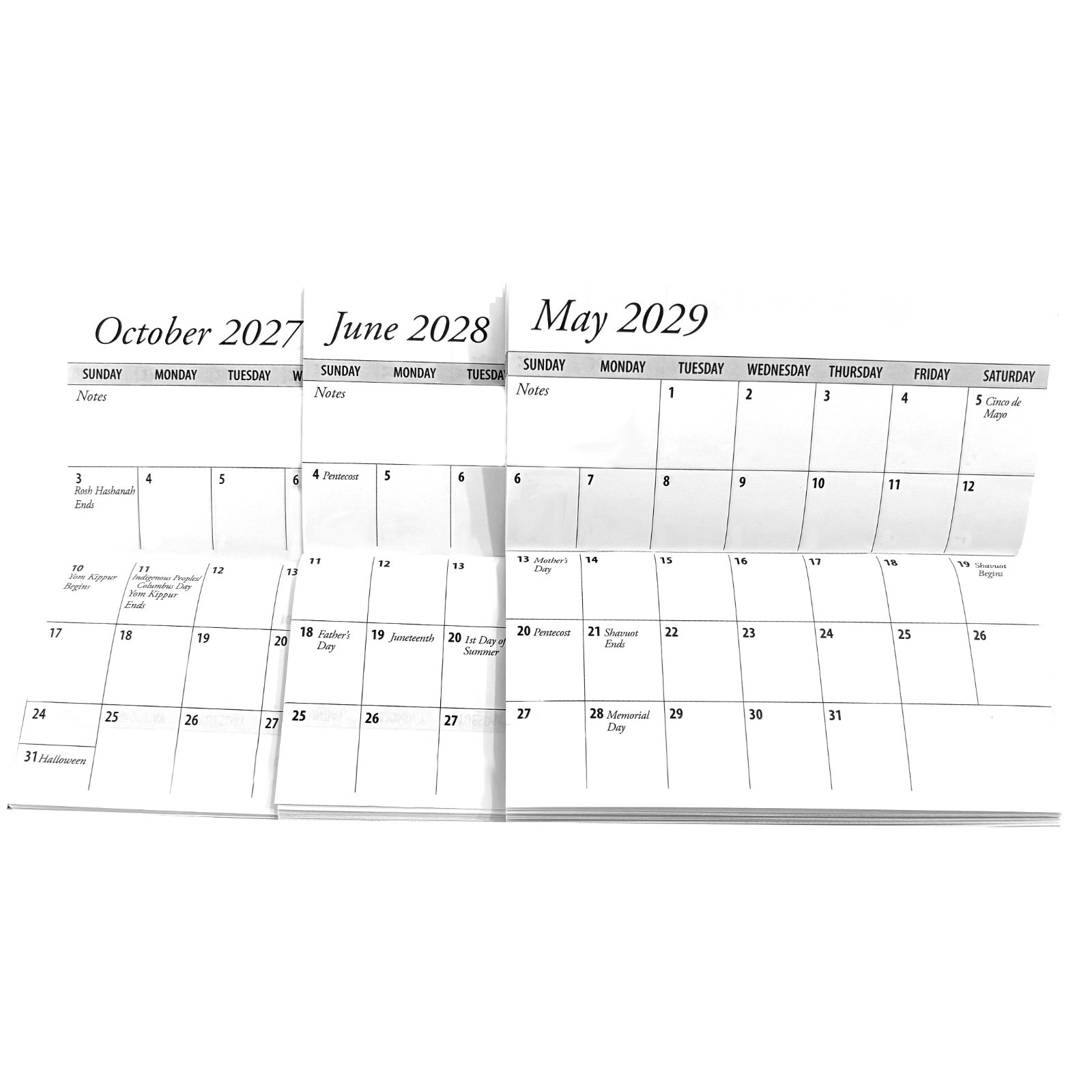 Style Choice * Safari * 3 Year Pocket Calendar Planner 2025-2027 w Notepad