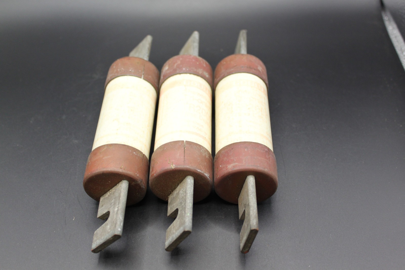 Lot of 3 Gould TR200R 200A Time Delay Fuses Tested Good Used