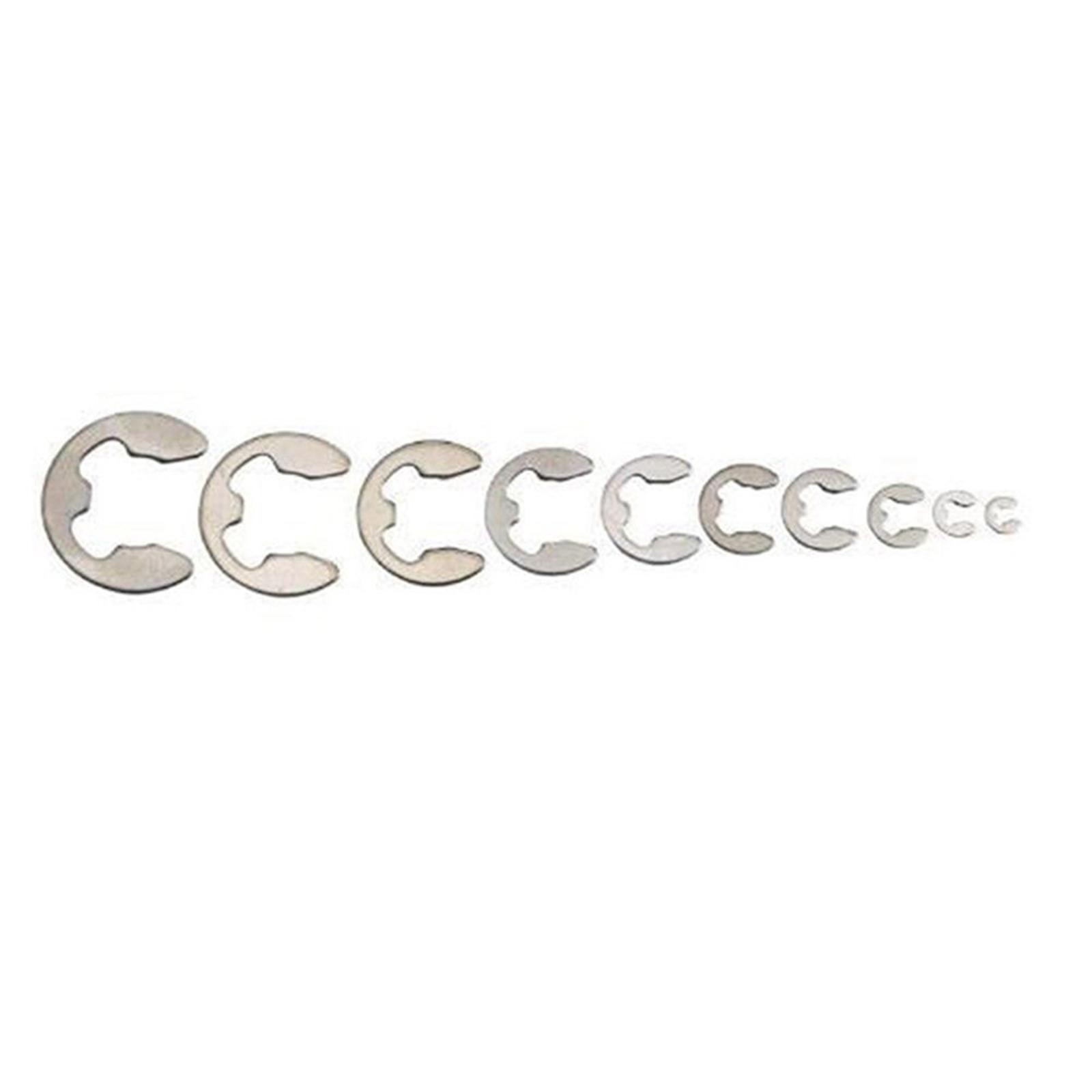 120 X Assorted M1.5 – M10mm Stainless Steel E Clips C Circlip Kit Retaining Ring