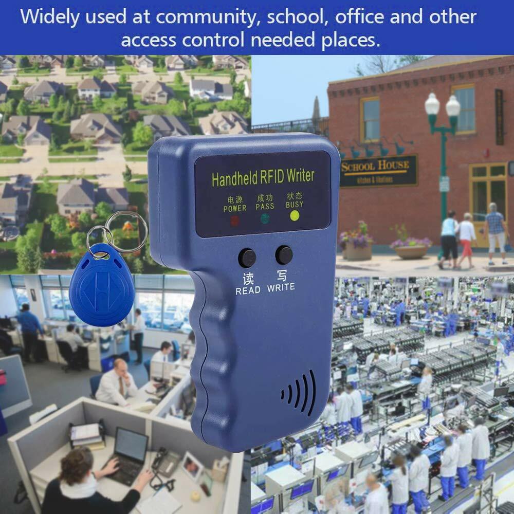 Handheld RFID Card Copier ID Key Reader Writer 125KHZ Duplicator Cloner 5 Tags