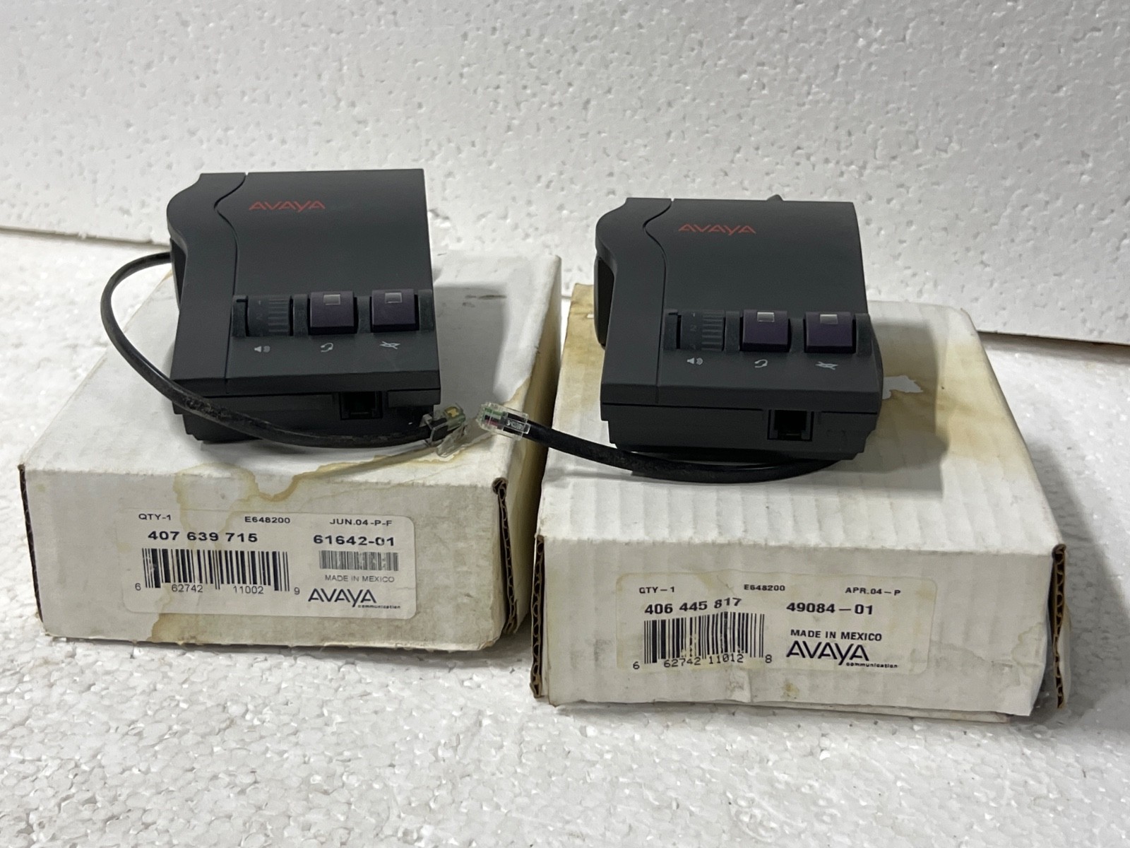 (Lot 2 Pcs) Avaya M12LU/CM Modular Headset Adapter