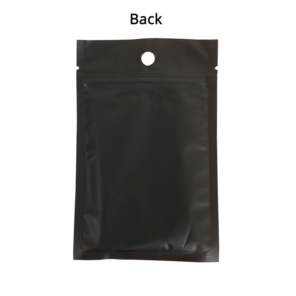 Multi-Sizes Matte Clear Black White Mylar Zip Lock Pouch Bag w/ Round Holes B01