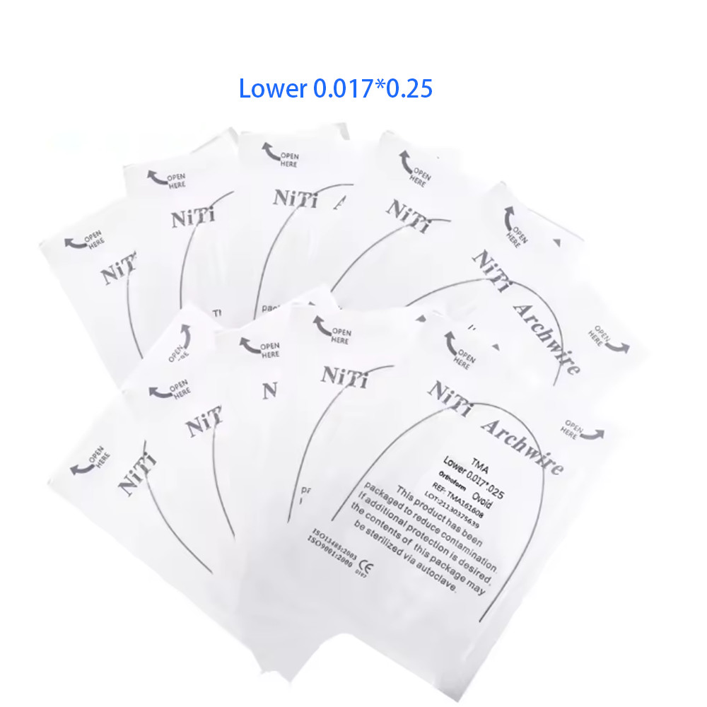 Dental Orthodontic TMA Beta Ti-Mo Arch Wires Rectangular Round Arch Ovoid Form