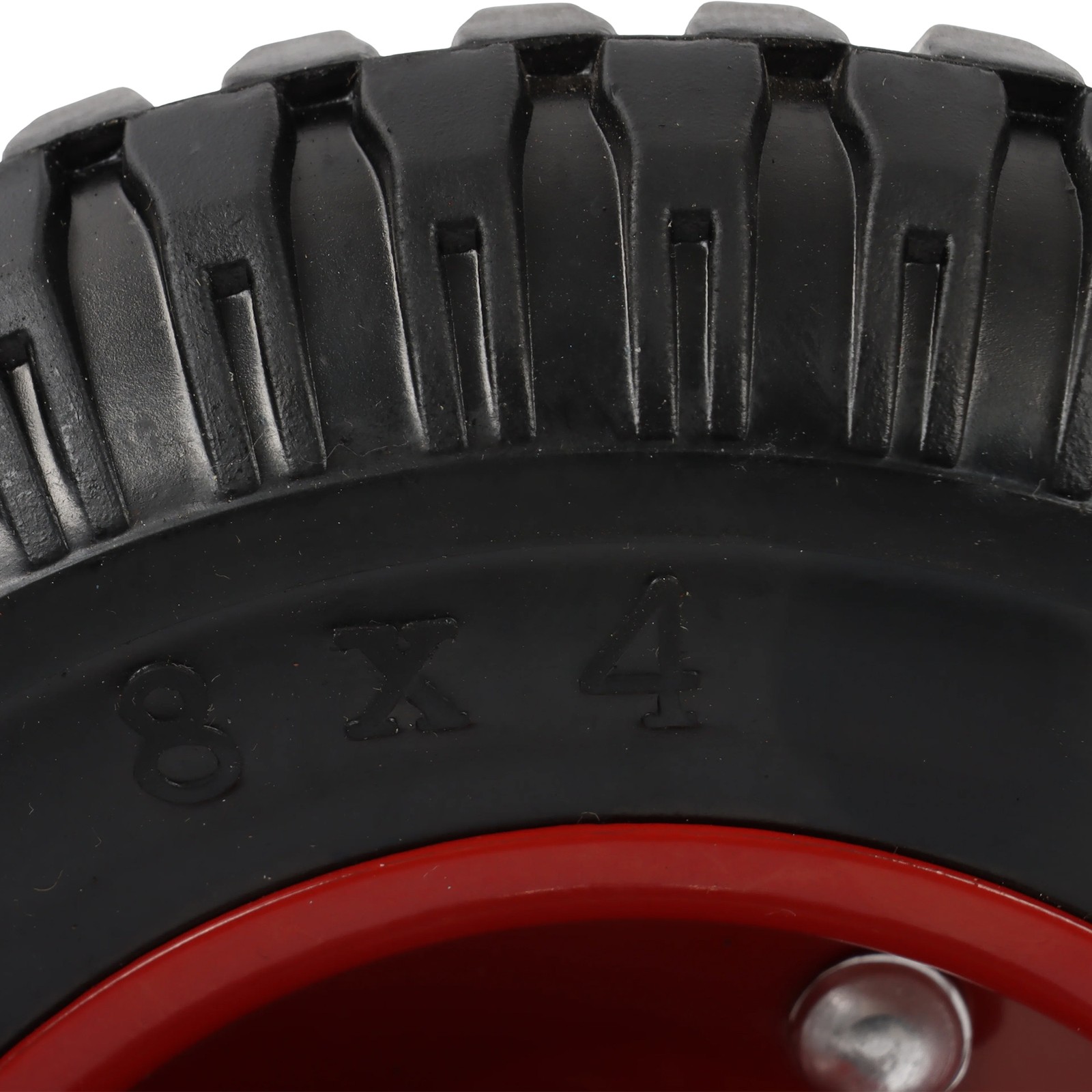 1Pack 8″ Heavy Duty Gate Casters Rubber Wheel Dual installation option 600LB,Red