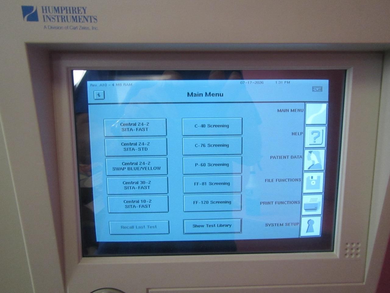 Zeiss Humphrey HFA II 745 Ophthalmic Visual Field Analyzer w/ Printer & Table