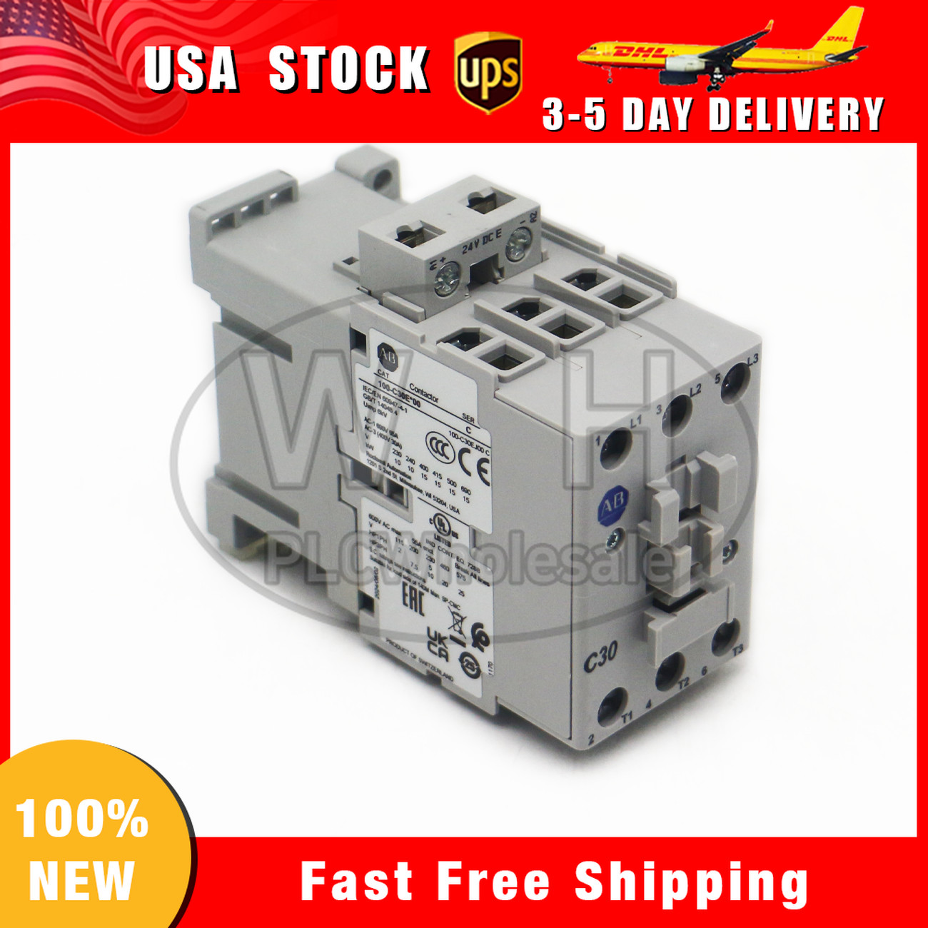 NEW Allen Bradley 100-C30EJ00 Ser C Contactor Module Rockwell Automation AB Unit