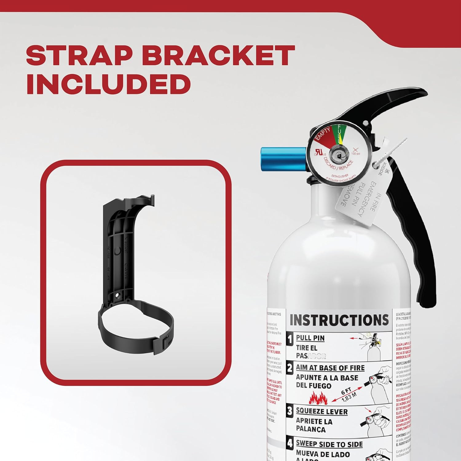 Fire Extinguisher for Vehicles, Cars, Trucks, Single-Use 5BC