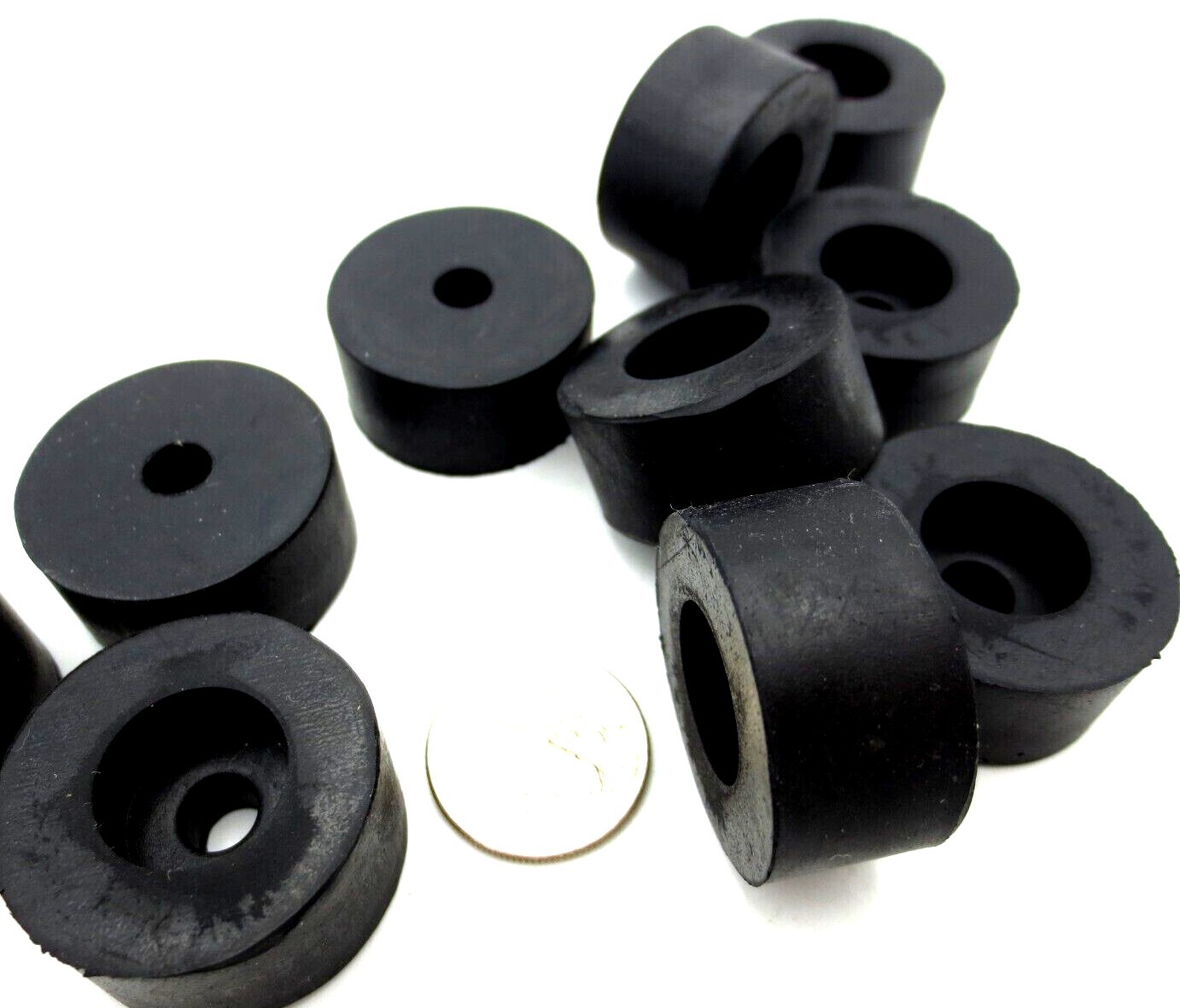 Screw Bolt On Rubber Bumper Pad Stand Fit For 3/16″ Screw Hole, 1″ Pad 1/2″ Tall