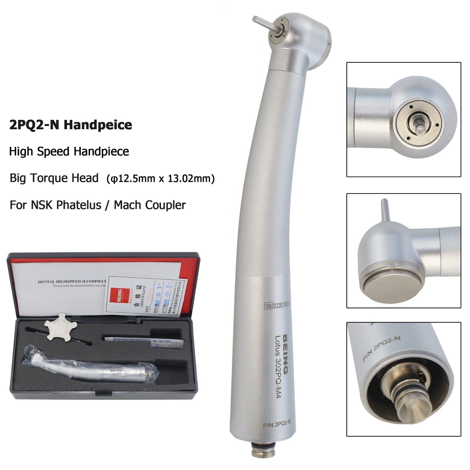 BEING Dental High Speed Turbine Handpiece For KAVO MULTIflex NSK Coupler 4 Hole