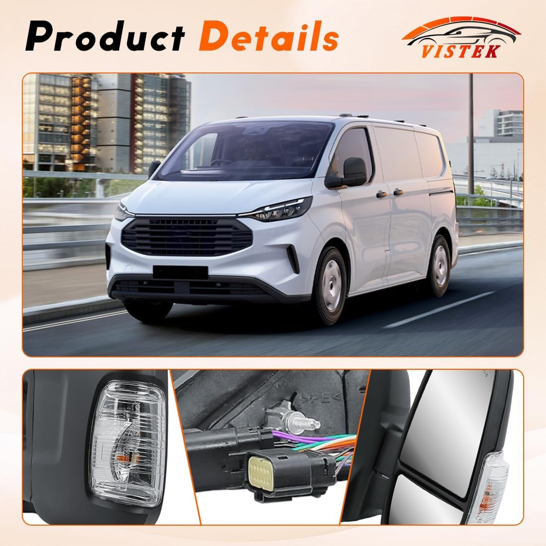 Power Heated Door Mirror & Driver Side View Mirror FIT Ford Transit 150 250 350