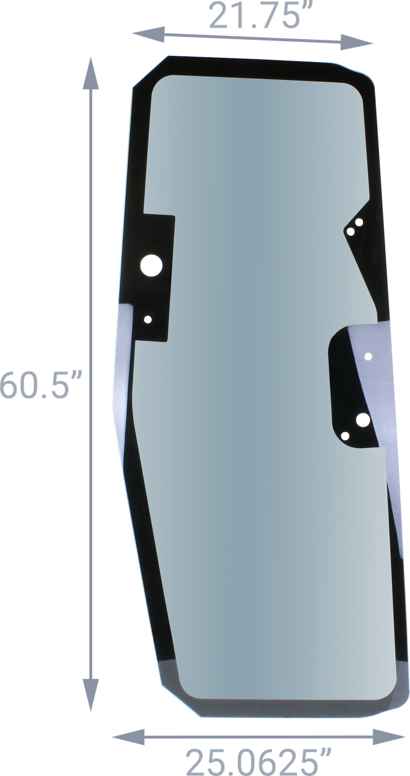 Left Side Door Glass T205205 fits Case 450J 550J 650J 700J 850J