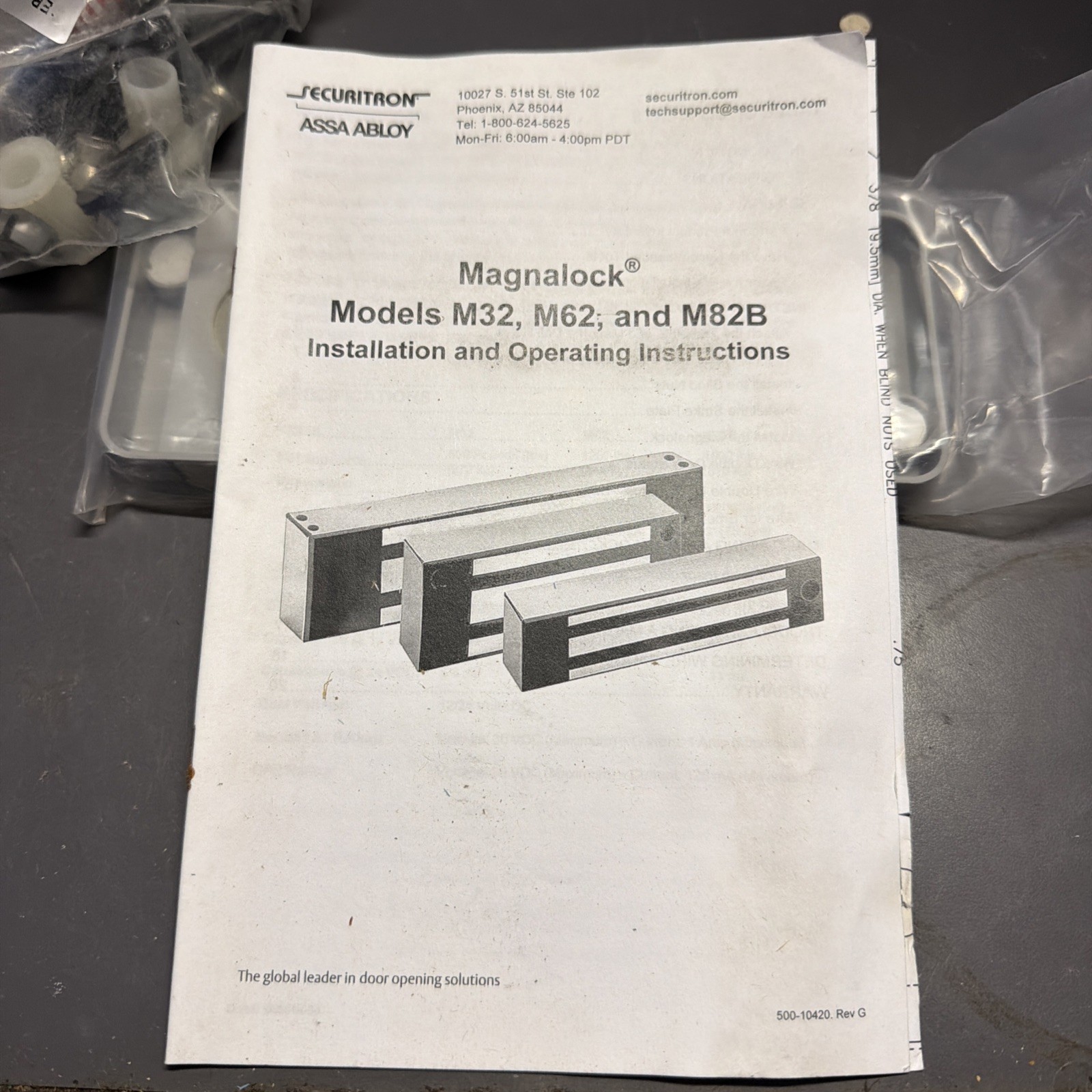 Securitron M62BD Magnalock 1200lbf Electromagnetic Lock, 12/24VDC