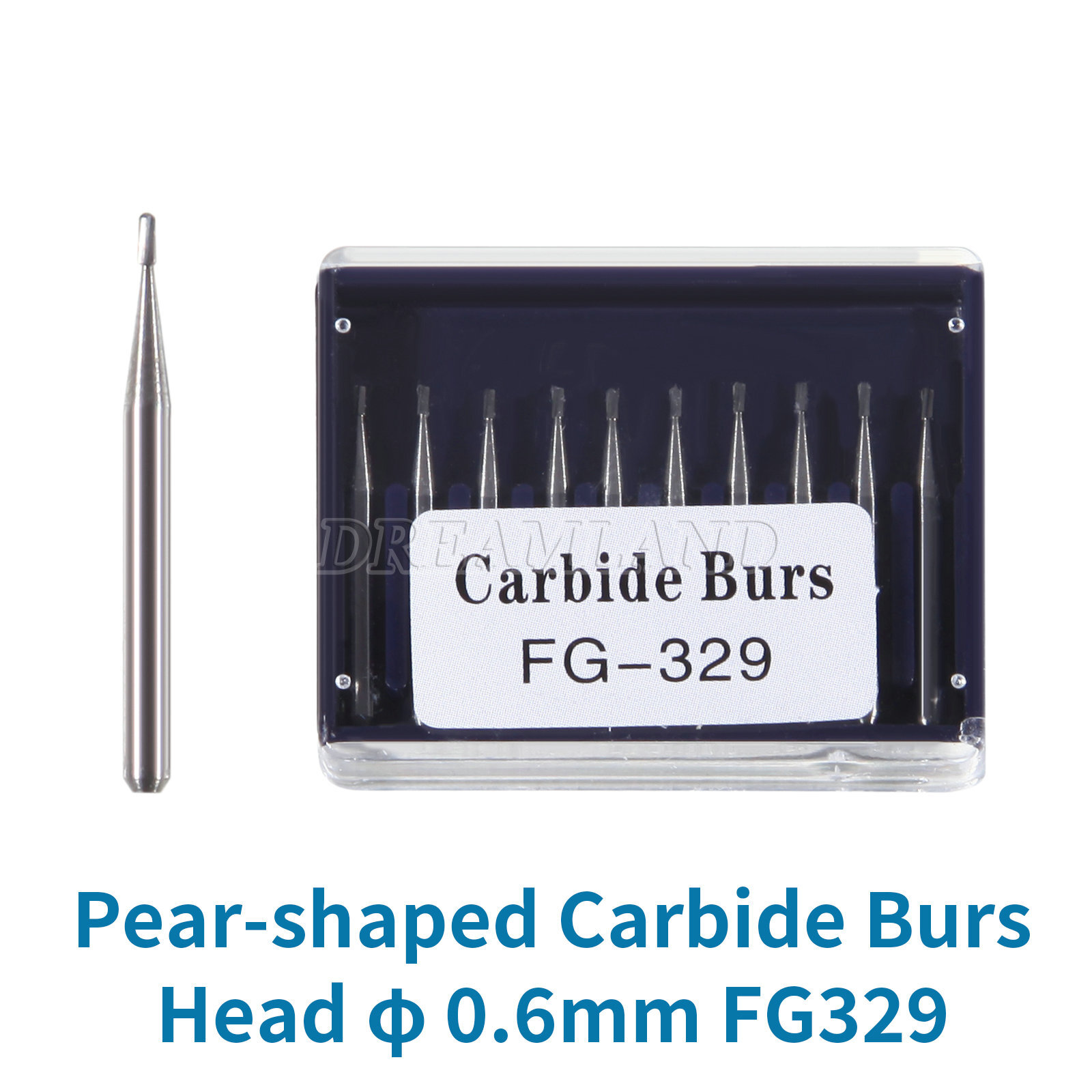 Dental Carbide Burs FG 329 Pear For High Speed Handpiece Friction Grip