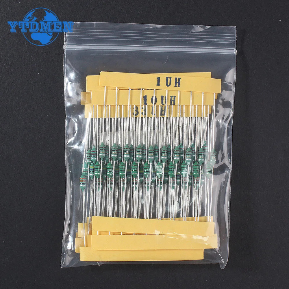 120PCS 1/4W 0307 Color Ring Inductor Kit 12Vals (1uH-1mH) Assortment Set