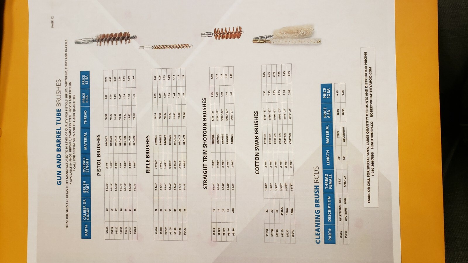 5B610 industrial tube cleaning brush set 1/4” hex 5 pc 6,7,8,9,10 mm dia. brass