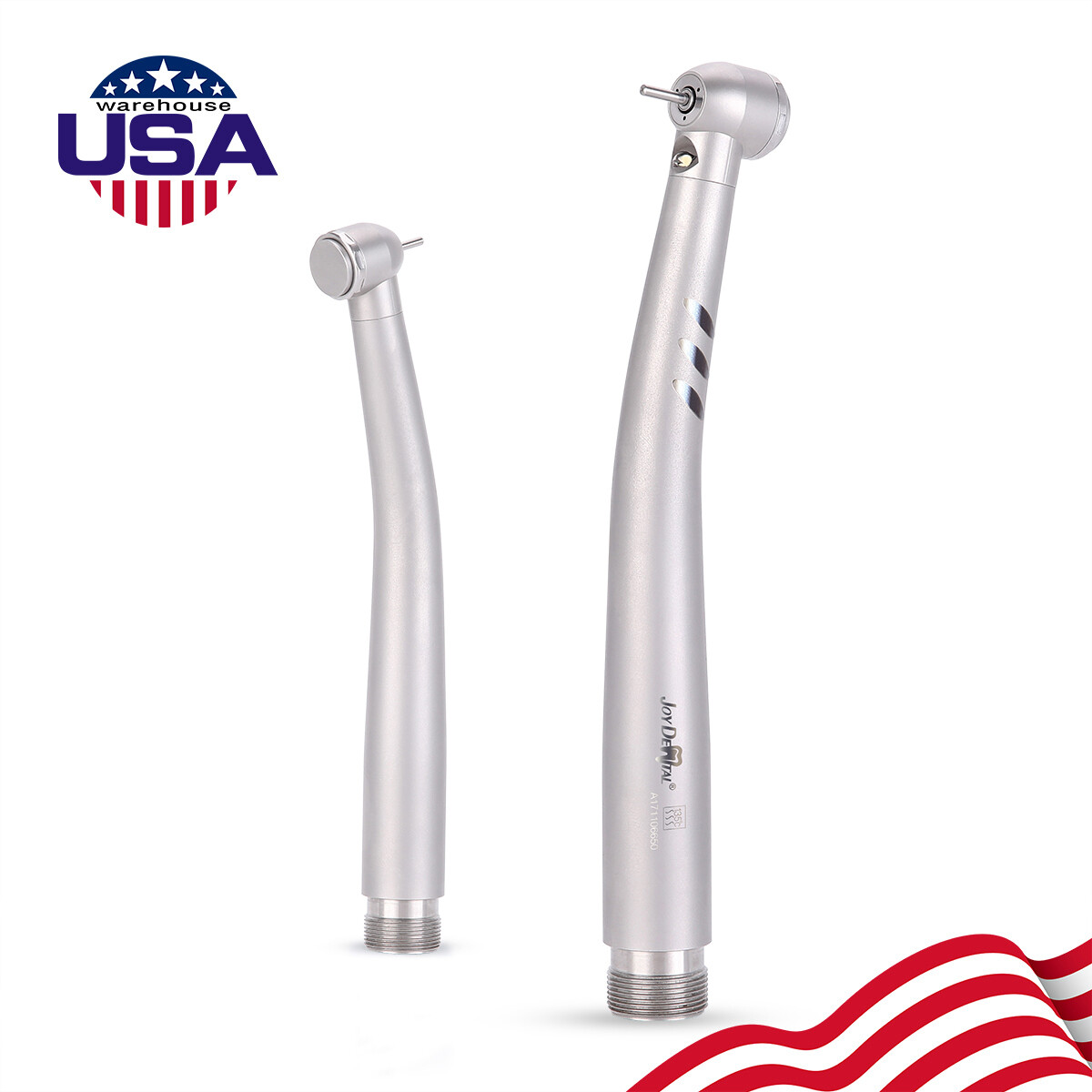 AZDENT Dental LED E-generator Fiber High Speed Handpiece Air Turbine 4/2Holes