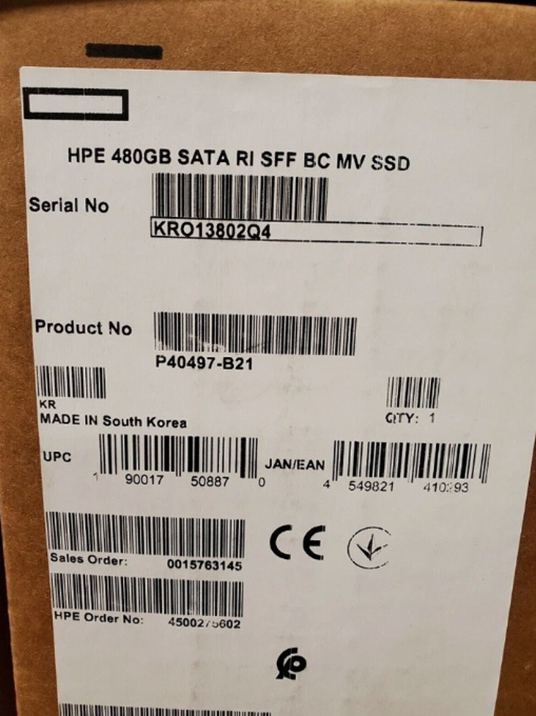 P40497-B21 HPE P41522-001 480GB 2.5″ SATA 6G SSD Gen10 Plus V2 Solid State Drive
