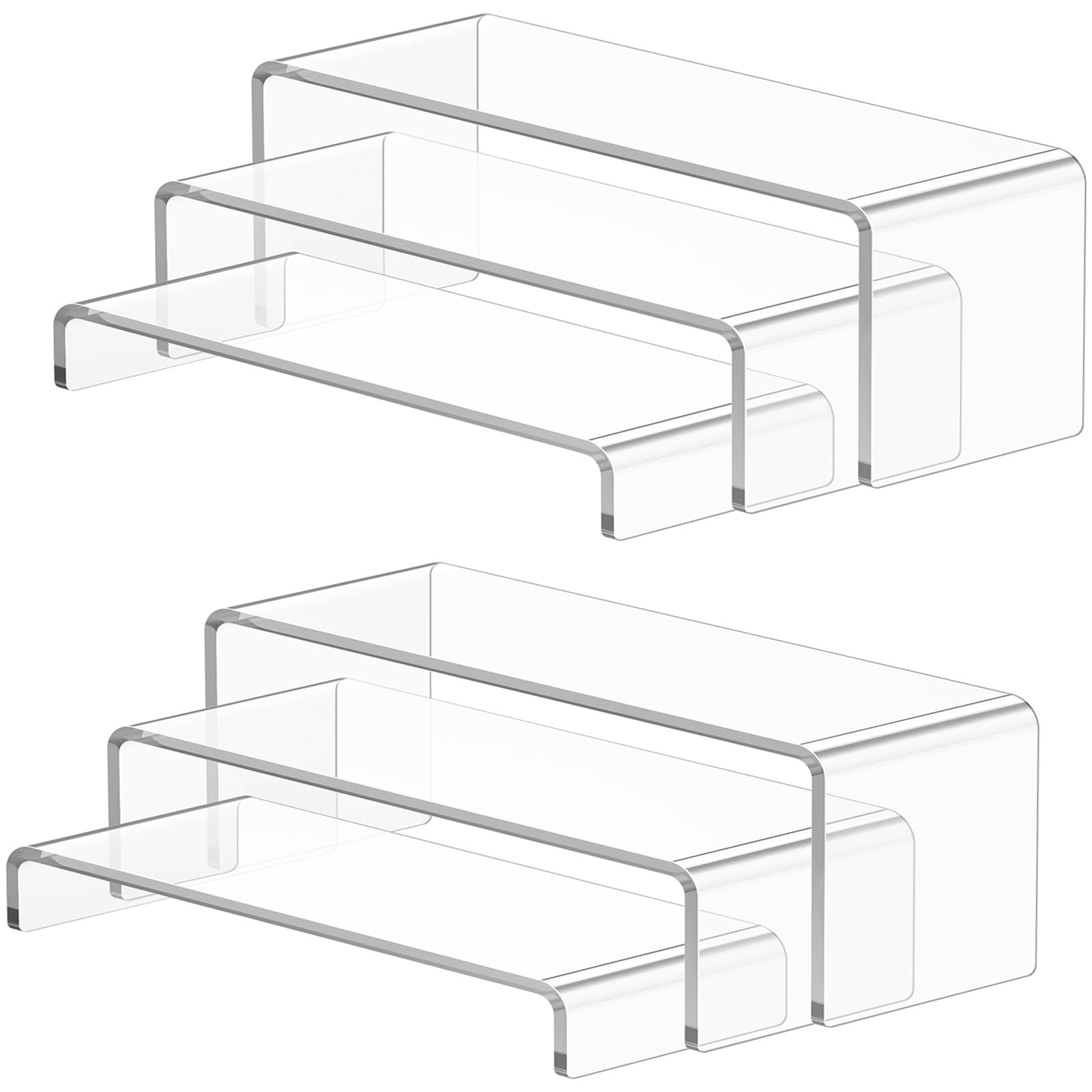 HeavyDuty Acrylic Display Risers 7 Inch 8 Inch Clear 6 Pcs for Collection