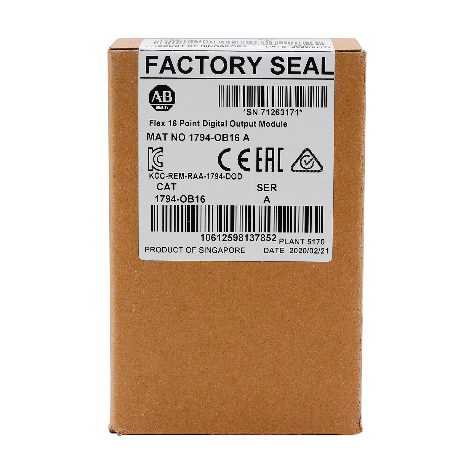 2020 NEW Sealed Allen Bradley 1794-OB16 16-Point Digital Output Module 1794OB16