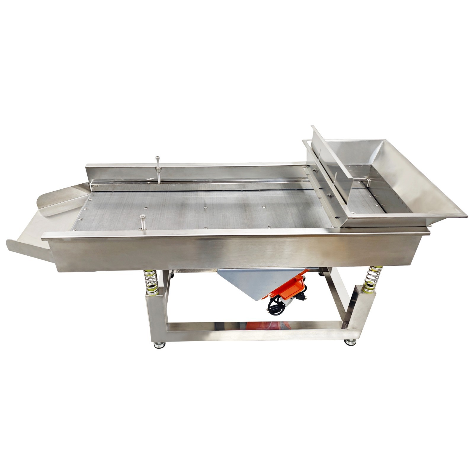 110V Linear Vibrating Screen Stainless Steel 3mm Hole 3000RPM Dual Motor