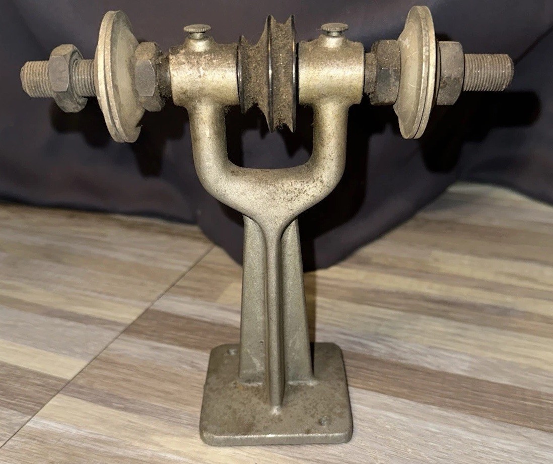 Vintage Belt Driven Bench Grinder Arbor