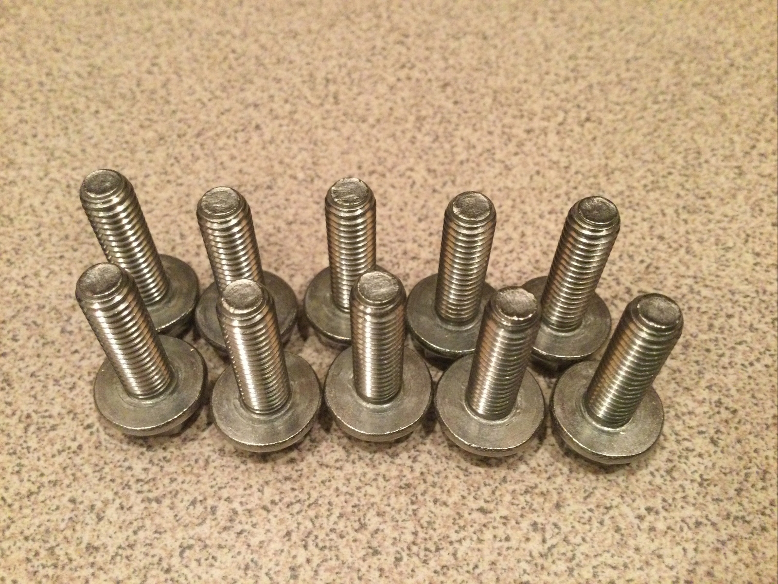 (10) M6 X 1.00 X 20 Stainless Steel DIN 6921 A2 Hex Flange Bolts M6x20mm Flange