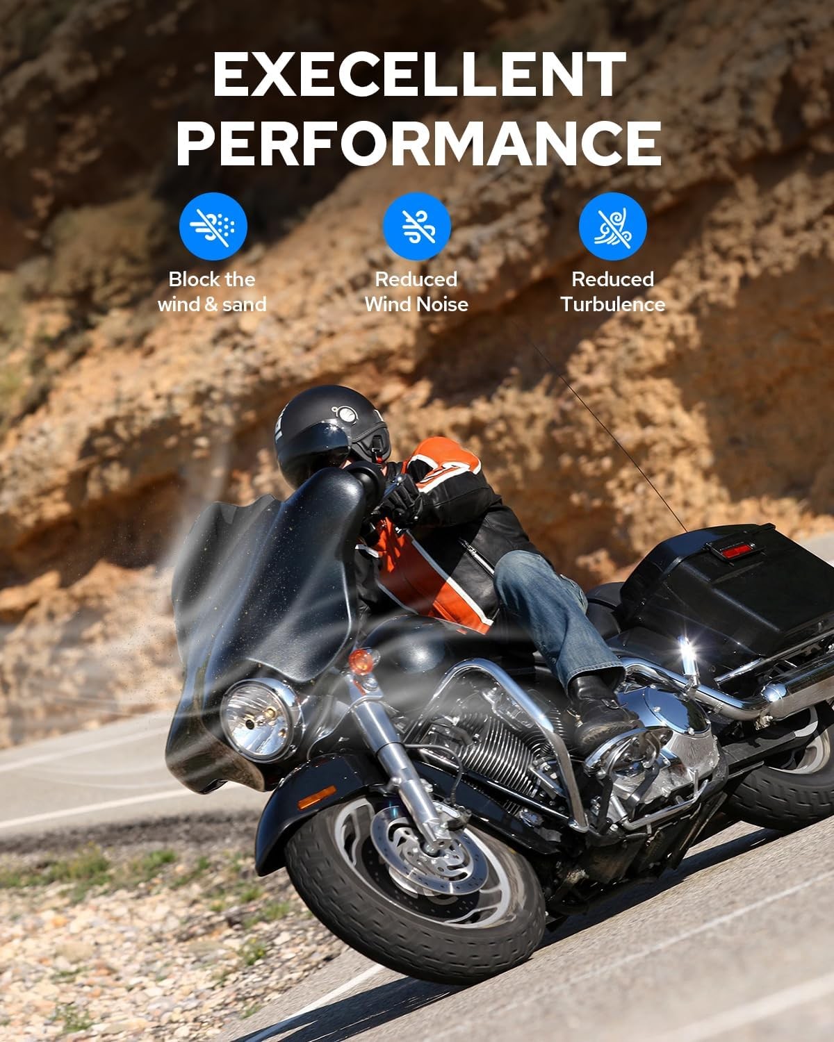 Windshield 7″ Motorcycle Wave Windscreen 2014-2023 Fit for Harley Davidson Touri