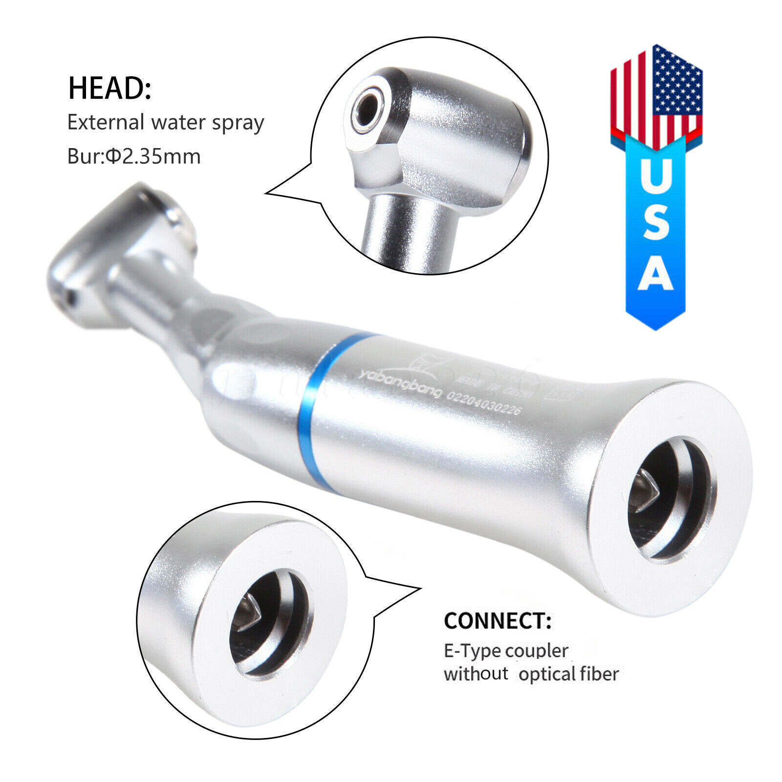 10* BURR Dental Fast High Speed Handpiece Push Turbine 4 Holes Fit NSK Pana Max