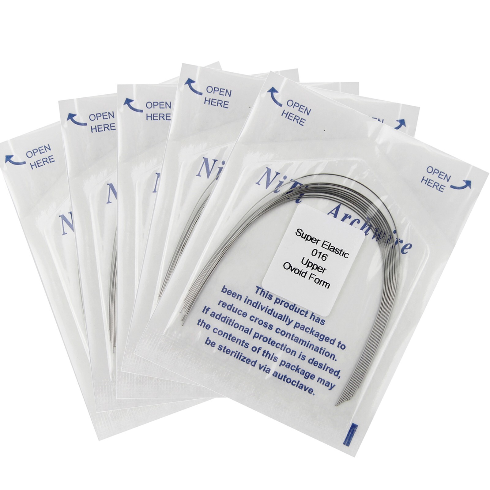 100pcs Dental Orthodontic Arch Wire Niti Stainless Steel Round Rectangular Ovoid