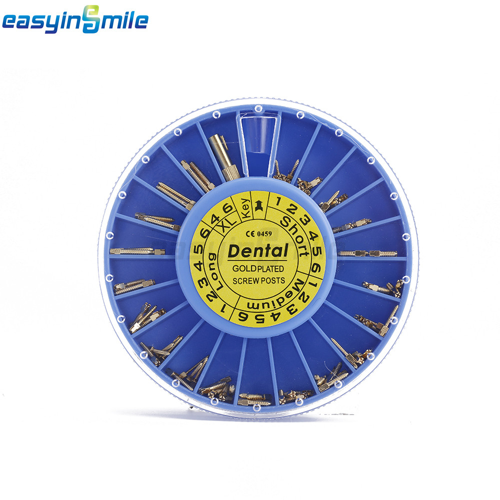 Endo Screw Posts Dental Conical Screw Post Kit Assorted 120pc&2Key Easyinsmile