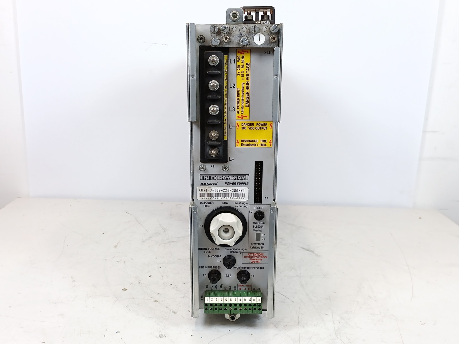 Indramat KDV1.3-100-220/300-W1 AC Servo Power Supply