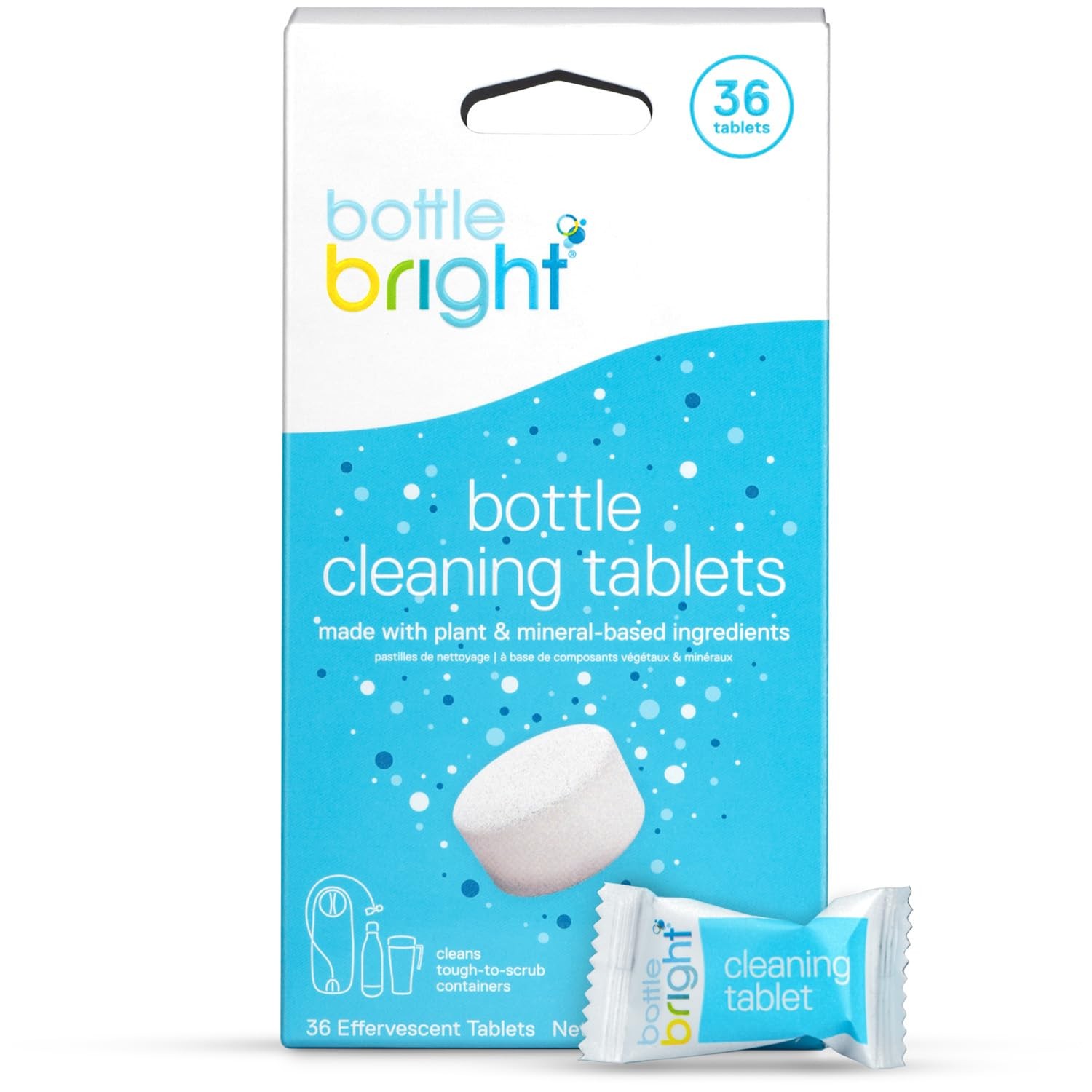 Bottle Bright 36 Tablets – EPA Safer Choice 36 Count (Pack of 1), Blue