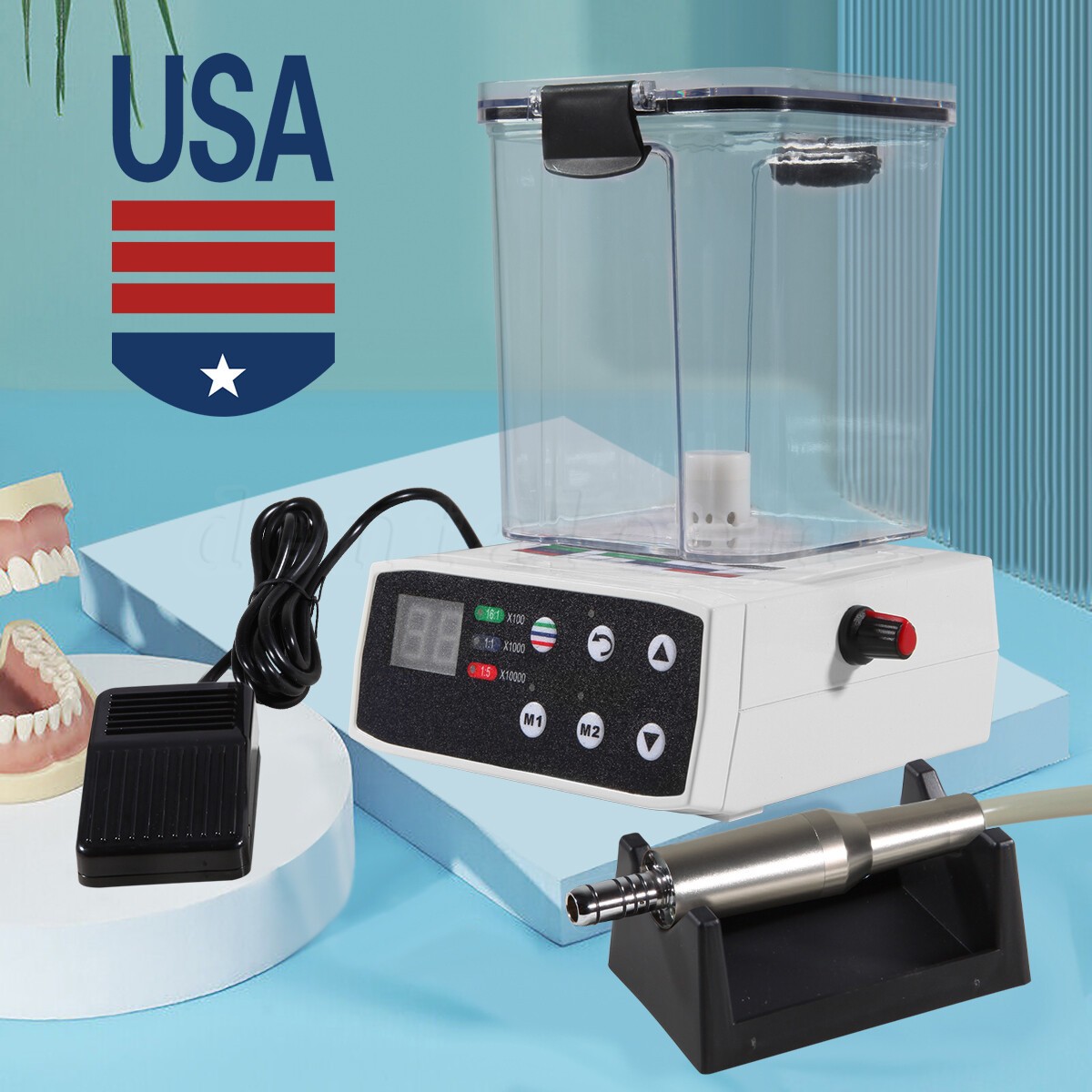 Woodpecker Style Dental Electric Motor 1:5 High Speed Handpiece Contra Angle 1:1