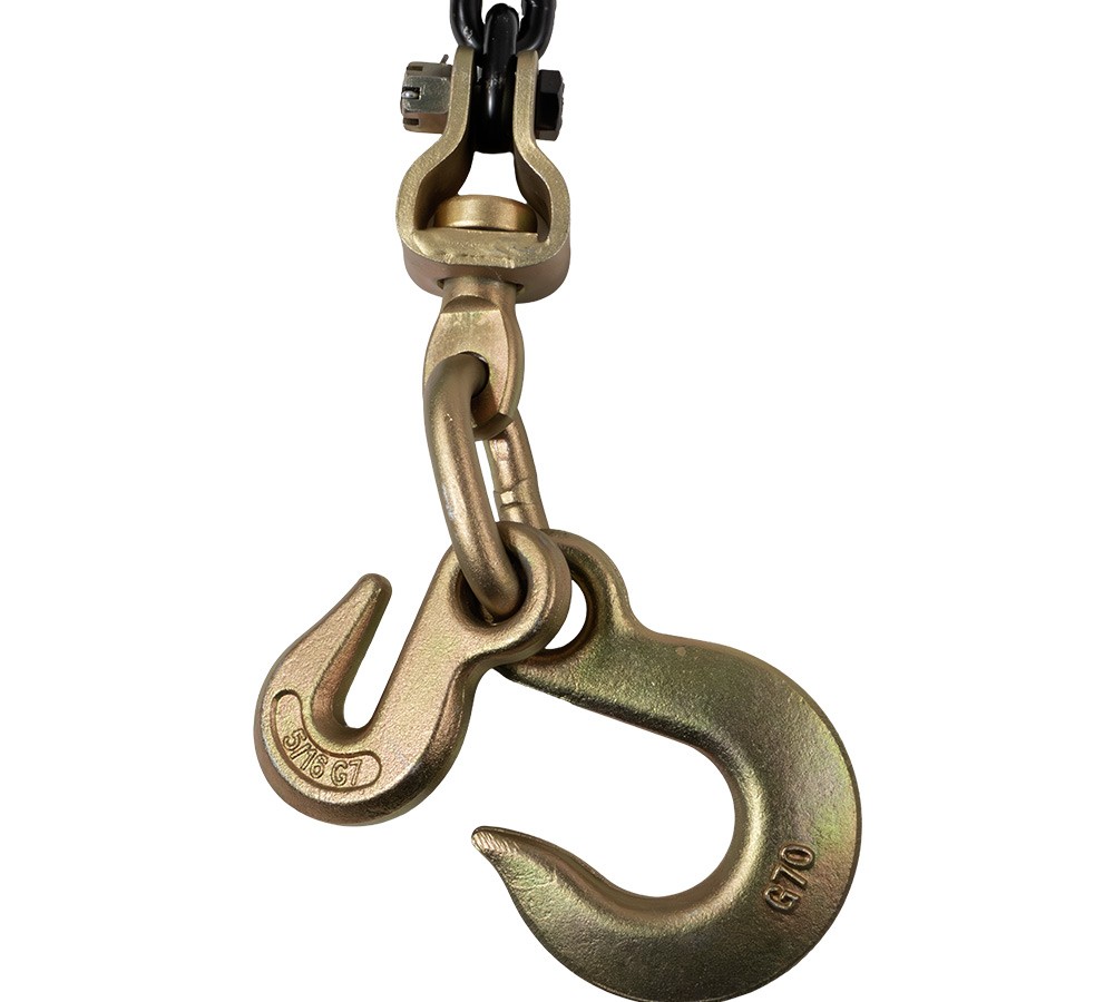 2 PK EZ Ratchet Chain Load Binder with 5/16″ Grab & 3/8″ Slip Hook, 5400 lbs WLL