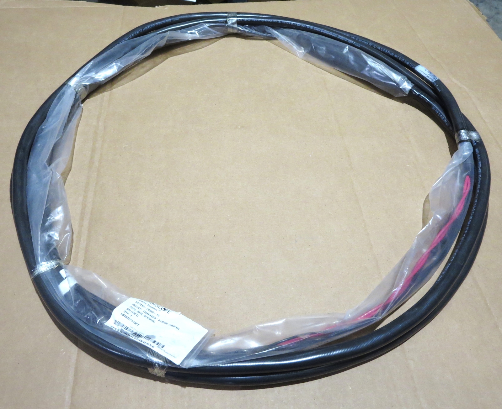 COMMSCOPE HFT410–2SBVE-15 HELIAX FIBERFEED HYBRID 2X2S; 2SM; 4#10AWG 5M 15FT
