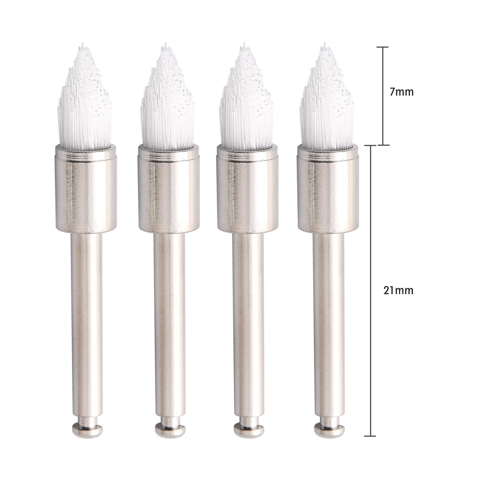 Disposable Dental Prophy Polishing Brush Latch Tapered Type White 100Pcs/Box