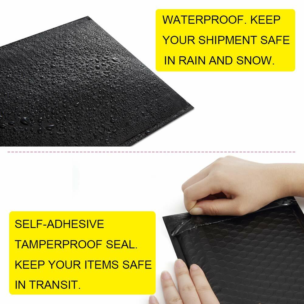 Black Poly Bubble Padded Shipping Mailers #000 #00 #0 #CD #1 #2 #3 #4 #5 #6 #7