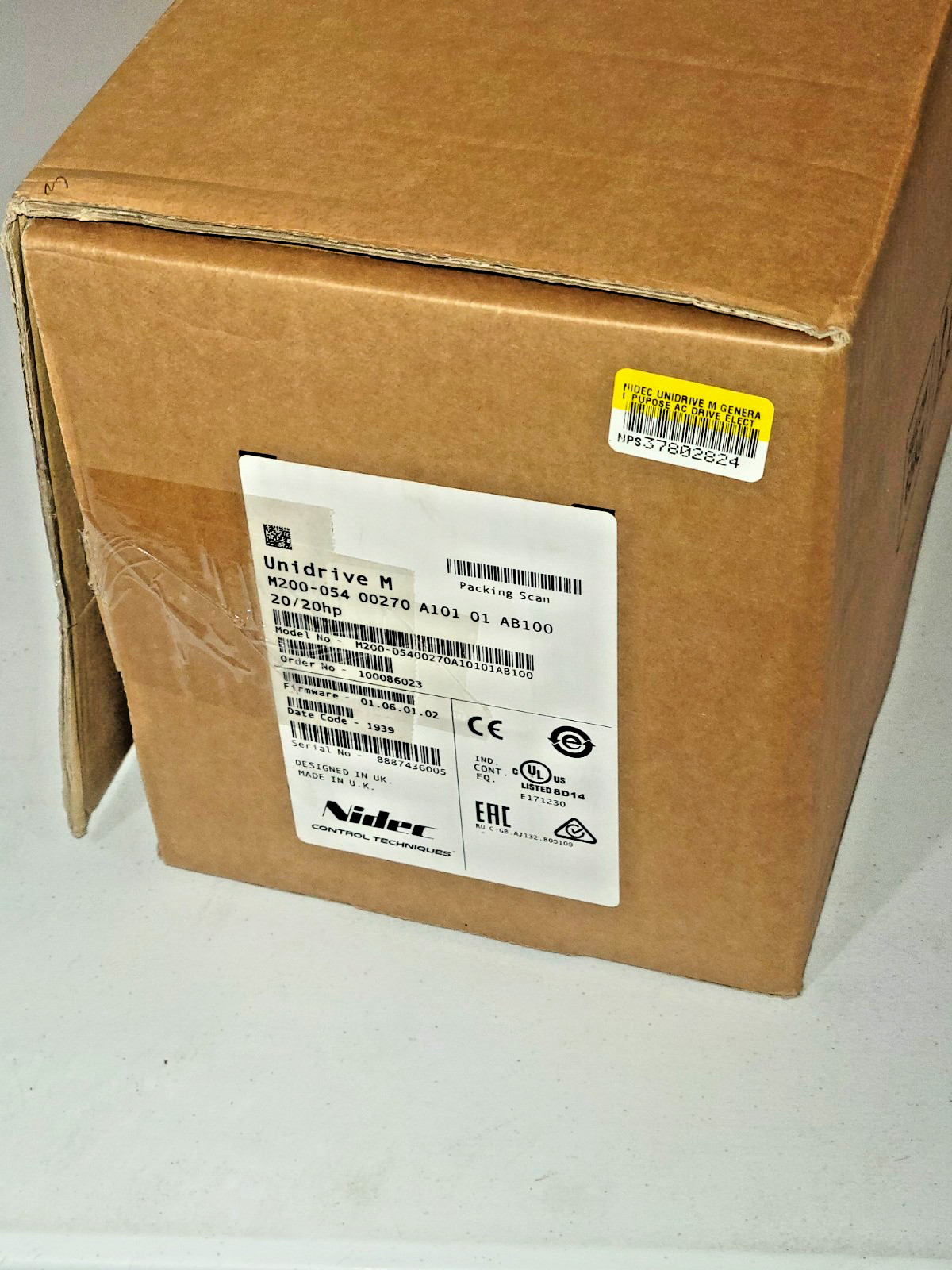 Emerson Control Techniques Nidec M200-054-00270 A Drive New