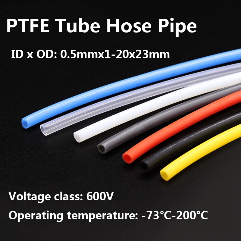 F46 PTFE Tube Tubing Hose Pipe ID 0.5-20mm Metric HIGH TEMP 260℃ 9 Colors Select