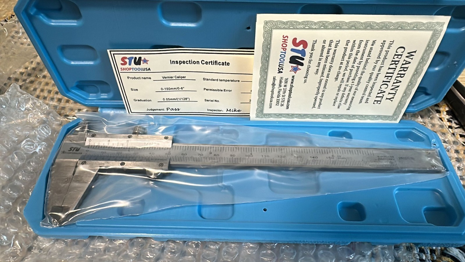 6″/150 mm Vernier Caliper Graduation 1/128 – 0.05 mm Stainless Steel