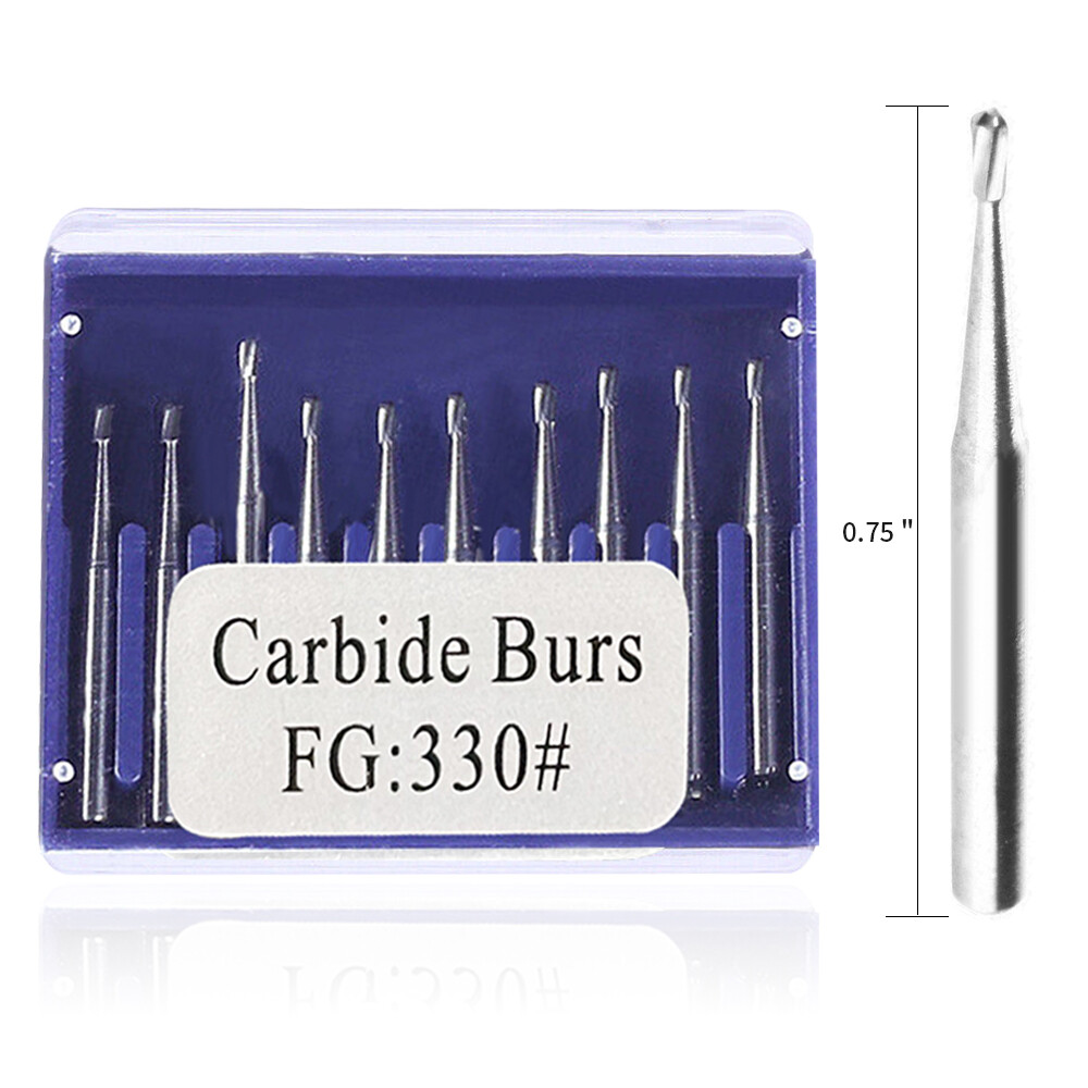 10pcs/1Pack Dental Tungsten Carbide Drill Burs FG Bur for High Handpiece XZS