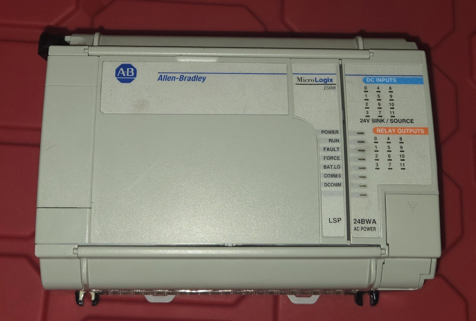(Tested)Allen-Bradley MicroLogix 1500 PLC Base Unit 1764-24BWA Processor Module