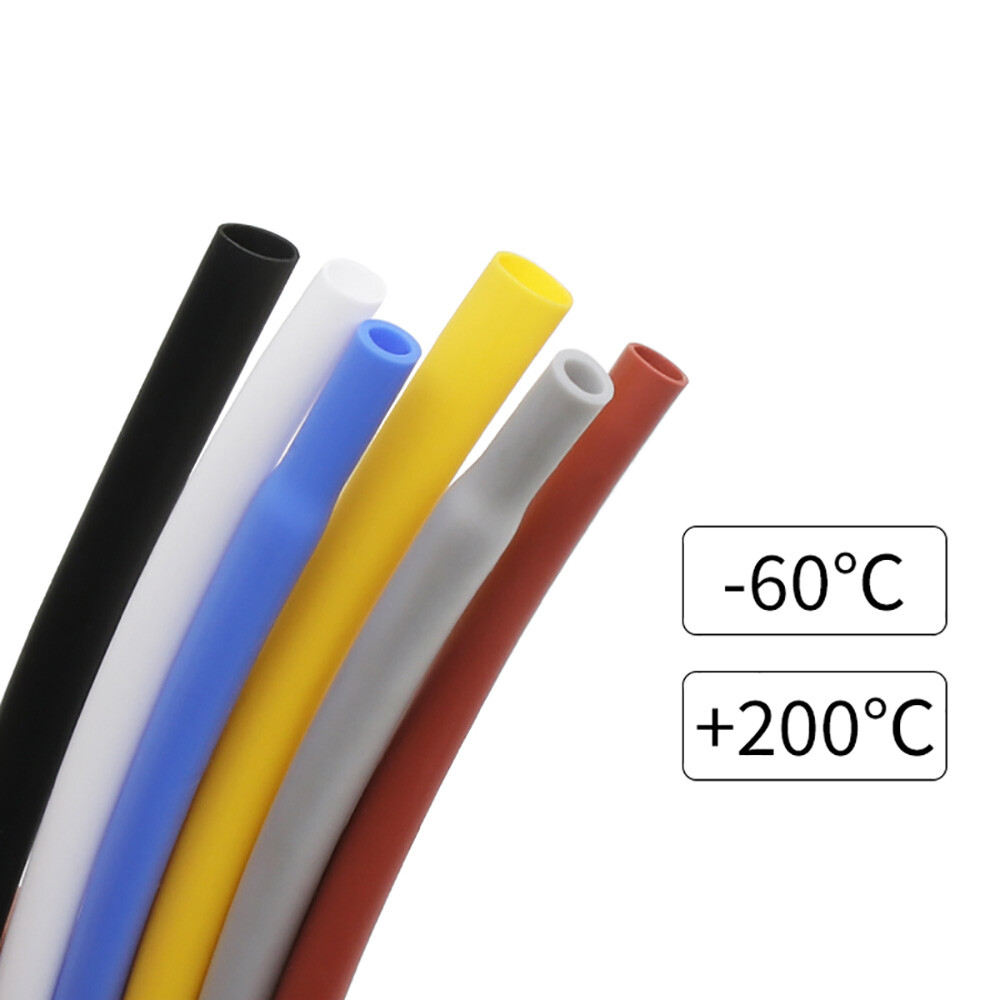 Silicone Heat Shrink Tubing Dia 0.8mm-30mm 1.7:1 Ratio Cable Heatshrink Sleeving