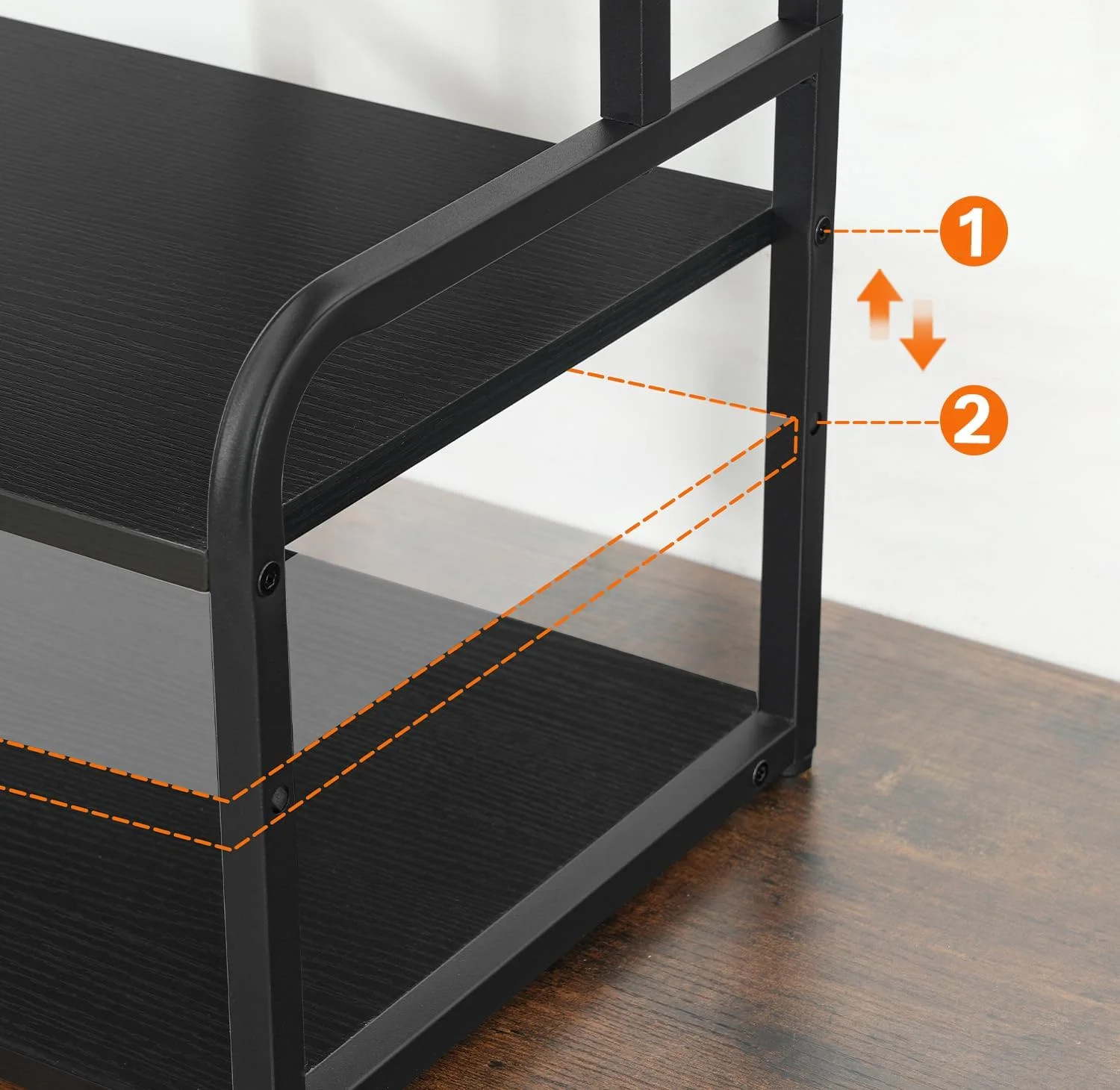 HOOBRO Printer Stand, 3-Tier Desktop Printer Table, Under Desk Printer Storage O