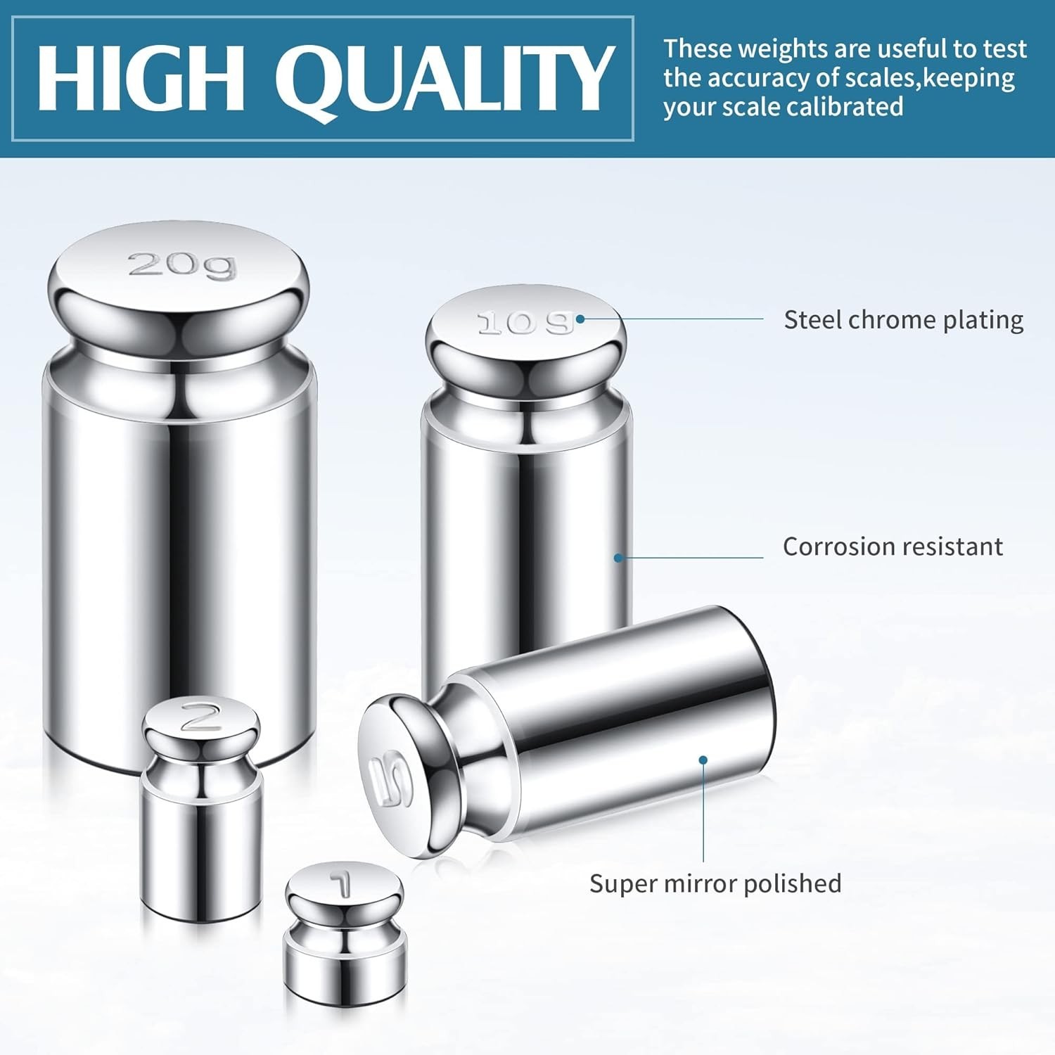 Calibration Weight g 2g 5g 0g 20g Calibration Gram Scale Weight Set for Digit…