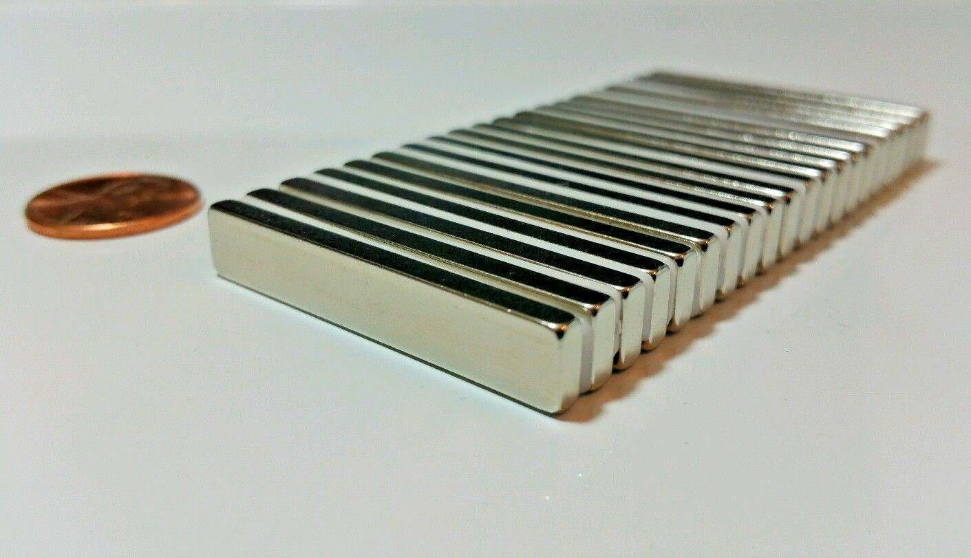 10 NEODYMIUM magnets 1-1/2″ × 1/4″ × 1/8″ Strong Rare Earth magnets. N52 Grade